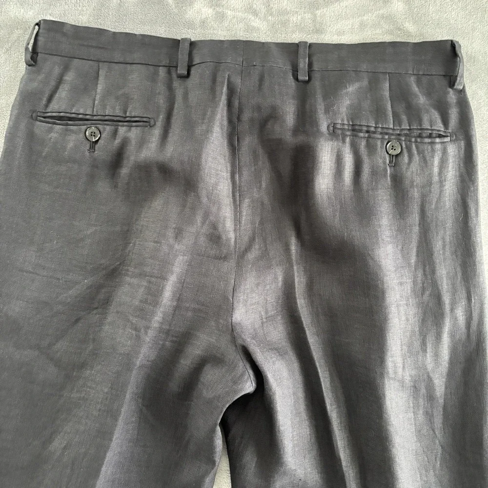 Mens Gray Pleated Dress Pants Trousers Career‎ Office Business Casual Size 38